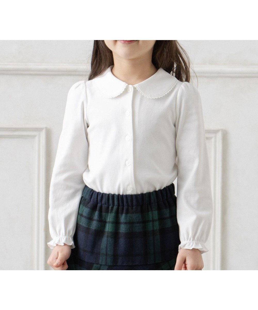 【エニファム/any FAM / KIDS】の襟付きブラウス 人気、トレンドファッション・服の通販 founy(ファニー) 　ファッション　Fashion　キッズファッション　KIDS　トップス・カットソー　Tops/Tees/Kids　A/W・秋冬　Aw・Autumn/Winter・Fw・Fall-Winter　インナー　Inner　カットソー　Cut And Sew　セレモニー　Ceremony　フォーマル　Formal　フリル　Frills　エレガント 上品　Elegant　洗える　Washable　 other-1|ID: prp329100002980918 ipo3291000000028702526