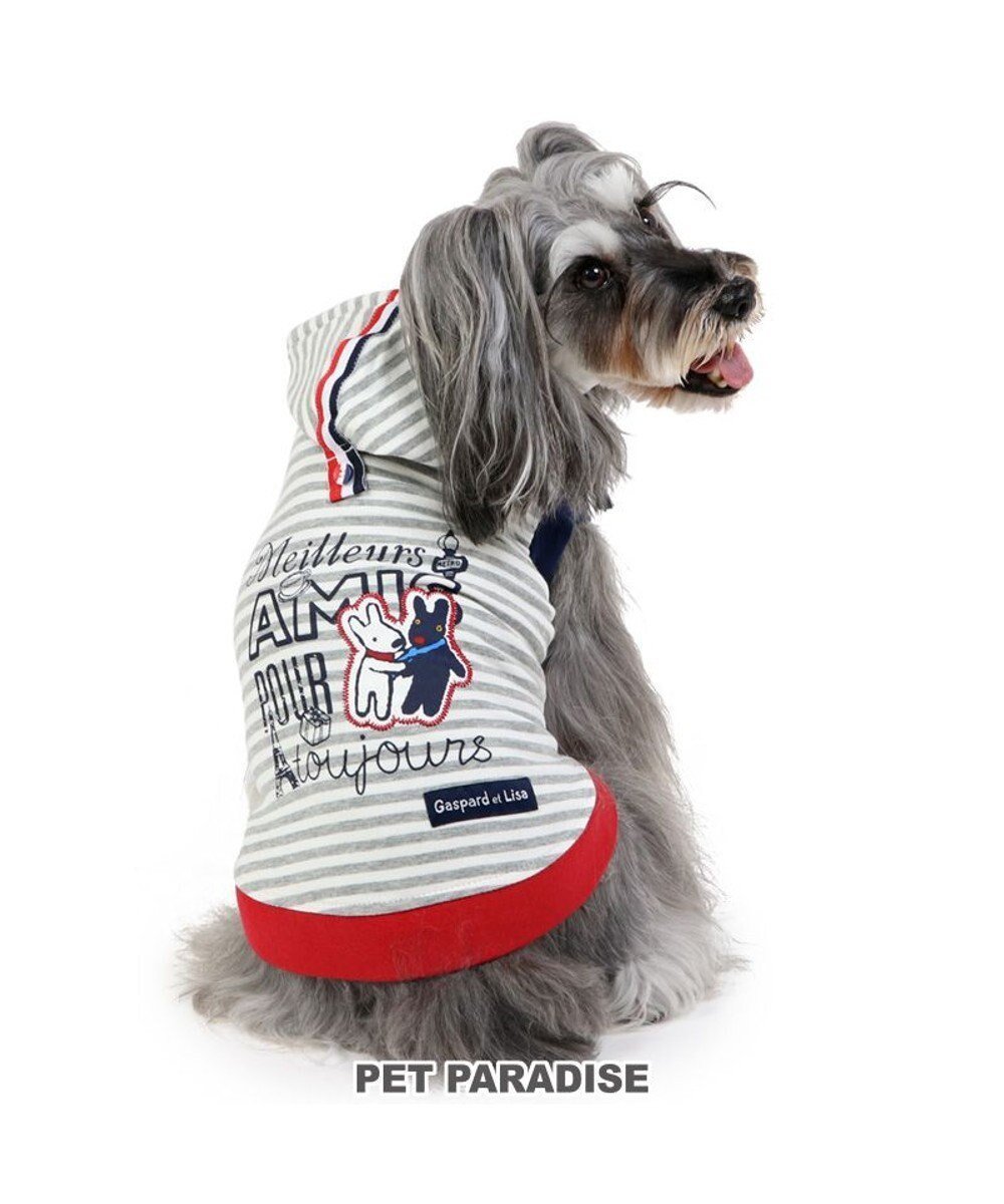 【ペットパラダイス/PET PARADISE / GOODS】のリサとガスパール パーカー 《親友 ボーダー柄》【小型犬】 人気、トレンドファッション・服の通販 founy(ファニー) 　洗える　Washable　秋　Autumn/Fall　キャラクター　Character　パーカー　Hoodie　パール　Pearl　ベビー　Baby　ボーダー　Border　A/W・秋冬　Aw・Autumn/Winter・Fw・Fall-Winter　犬　Dog　ギフト プレゼント　Gift Present　ホーム・キャンプ・アウトドア・お取り寄せ　Home,Garden,Outdoor,Camping Gear　ペットグッズ　Pet Supplies　 other-1|ID: prp329100002991643 ipo3291000000029391597