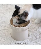 【ペットパラダイス/PET PARADISE / GOODS】の猫 フードボウル 陶器 斜め ホワイト ベージュ ベージュ|ID: prp329100002991651 ipo3291000000020297312