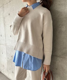 【アンフィーロ 自由区/UNFILO】 【洗える】スプリングコットンニット バックスリット人気、トレンドファッション・服の通販 founy(ファニー) ファッション Fashion レディースファッション WOMEN トップス・カットソー Tops/Tshirt ニット Knit Tops S/S・春夏 Ss・Spring/Summer スリット Slit セーター Sweater ベーシック Basic 再入荷 Restock/Back In Stock/Re Arrival 冬 Winter 夏 Summer 春 Spring 洗える Washable |ID:prp329100003007375