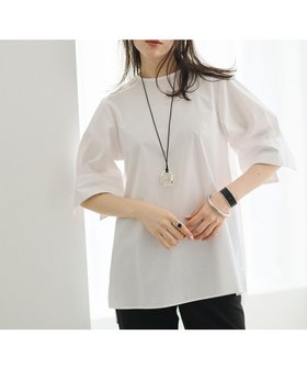 【ハッシュニュアンス/#Newans】 【ANSWER for アクセサリーLOVER】ビッグカフスクルーネックブラウス人気、トレンドファッション・服の通販 founy(ファニー) ファッション Fashion レディースファッション WOMEN トップス・カットソー Tops/Tshirt シャツ/ブラウス Shirts/Blouses S/S・春夏 Ss・Spring/Summer アクセサリー Accessories カフス Cuffs シンプル Simple ネックレス Necklace 夏 Summer 春 Spring 楽ちん Easy 洗える Washable |ID:prp329100003033784