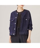 【自由区/JIYU-KU】の【ご好評につき追加生産・洗える】USUKARU DENIM ノーカラージャケット ネイビー系|ID: prp329100003040939 ipo3291000000026677313