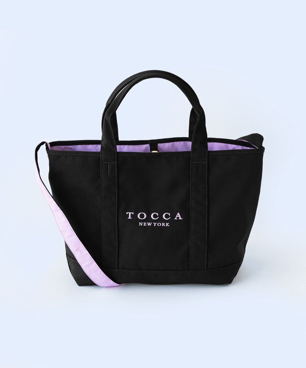 【トッカ/TOCCA】の【WEB&一部店舗限定】SANA TOTE M トートバッグ M インテリア・キッズ・メンズ・レディースファッション・服の通販 founy(ファニー) 　ファッション　Fashion　レディースファッション　WOMEN　バッグ　Bag　アウトドア　Outdoor　キャンバス　Canvas　シューズ　Shoes　スポーツ　Sports　ビビッド　Vivid　フラット　Flat　ポケット　Pocket　ラップ　Wrap　旅行　Travel　エレガント 上品　Elegant　ブラック系|ID: prp329100003044569 ipo3291000000029141407