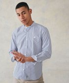 【ジェイ プレス/J.PRESS / MEN】の【WEB限定】ポプリンストライプ バックブルバンドカラーシャツ ホワイト系1|ID:prp329100003052510