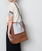 【トリコテ/Tricote】のCHECKER LINE 2WAY TOTE BAG/チェッカーライン2WAYトート 87BROWN|ID:prp329100003069593