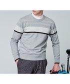 【23区 ゴルフ/23区GOLF / MEN】の嬉しいインナー付き【ニット+吸湿発熱インナー】ニット ツインセット ライトグレー系|ID: prp329100003069660 ipo3291000000029077376