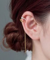 【フィービィー/phoebe】のダブルグレイスチェーンイヤーカフ ゴールド 人気、トレンドファッション・服の通販 founy(ファニー) ファッション Fashion レディースファッション WOMEN ジュエリー Jewelry リング Rings イヤリング Earrings アクセサリー Accessories イヤリング Earrings イヤーカフ Ear Cuff パターン Pattern パール Pearl メタル Metal 片耳 One Ear |ID:prp329100003080240