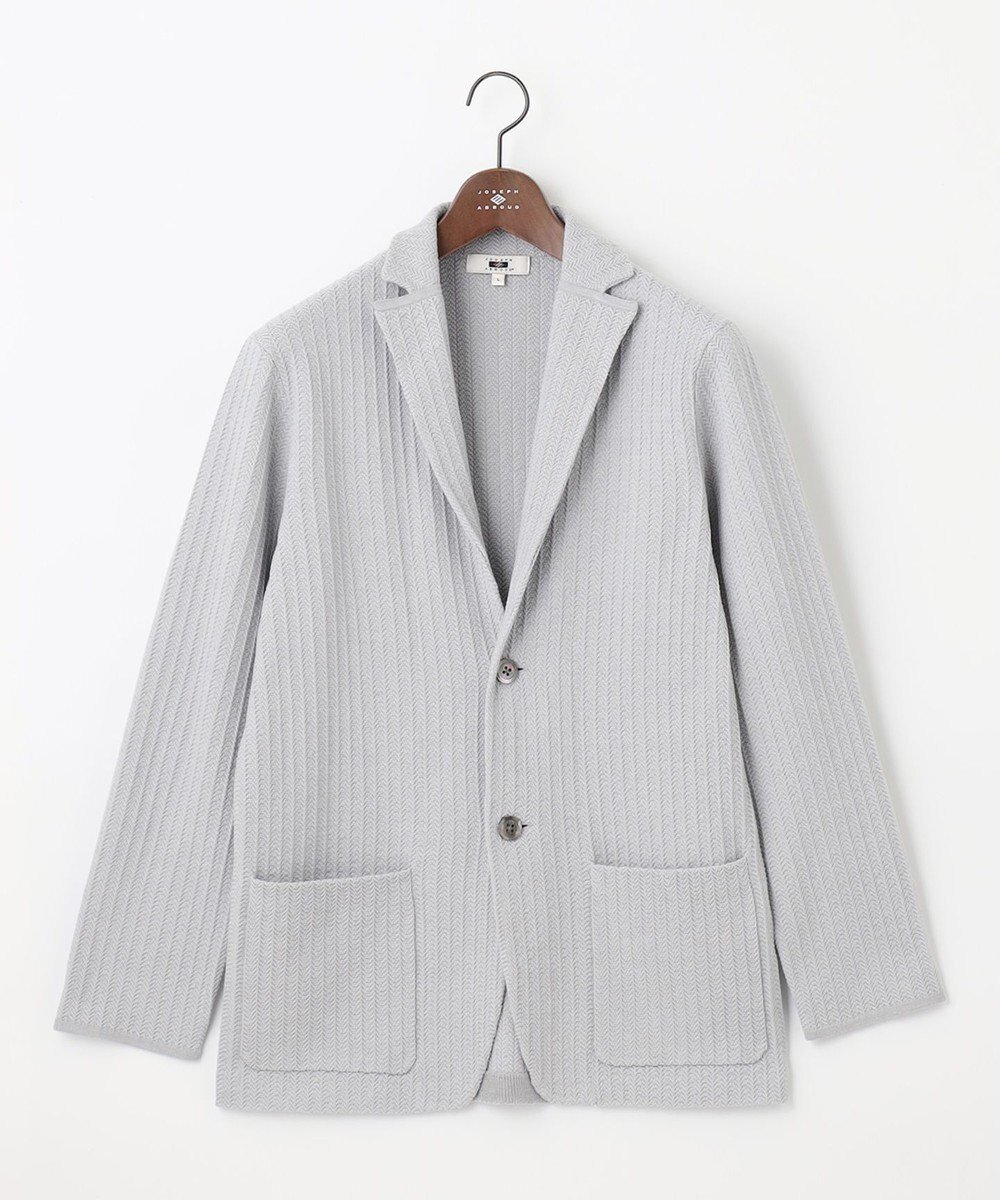 【ジョセフ アブード/JOSEPH ABBOUD / MEN】の【洗える】JOE COTTON使用 ニットジャケット インテリア・キッズ・メンズ・レディースファッション・服の通販 founy(ファニー) 　ファッション　Fashion　メンズファッション　MEN　トップス・カットソー　Tops/Tshirt/Men　ニット　Knit Tops　カーディガン　Cardigans　S/S・春夏　Ss・Spring/Summer　カーディガン　Cardigan　ジャケット　Jacket　ストレッチ　Stretch　ヘリンボーン　Herringbone　別注　Special Order　夏　Summer　春　Spring　洗える　Washable　ライトグレー系|ID: prp329100003080285 ipo3291000000029077413