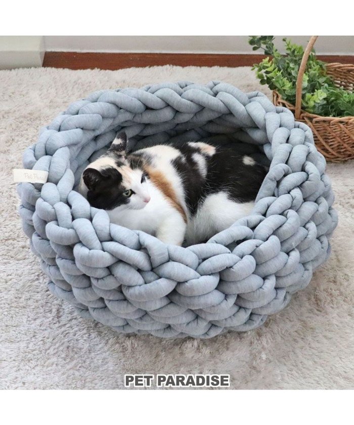 【ペットパラダイス/PET PARADISE / GOODS】の編み カドラー ベッド 大 (50cm) 《ピンク/ グレー /ブルー/ マスタード》 インテリア・キッズ・メンズ・レディースファッション・服の通販 founy(ファニー) https://founy.com/ ギフト プレゼント Gift Present クッション Cushion シンプル Simple ネコ Cat 猫 Cat ホーム・キャンプ・アウトドア・お取り寄せ Home,Garden,Outdoor,Camping Gear ペットグッズ Pet Supplies |ID: prp329100003120910 ipo3291000000021147665