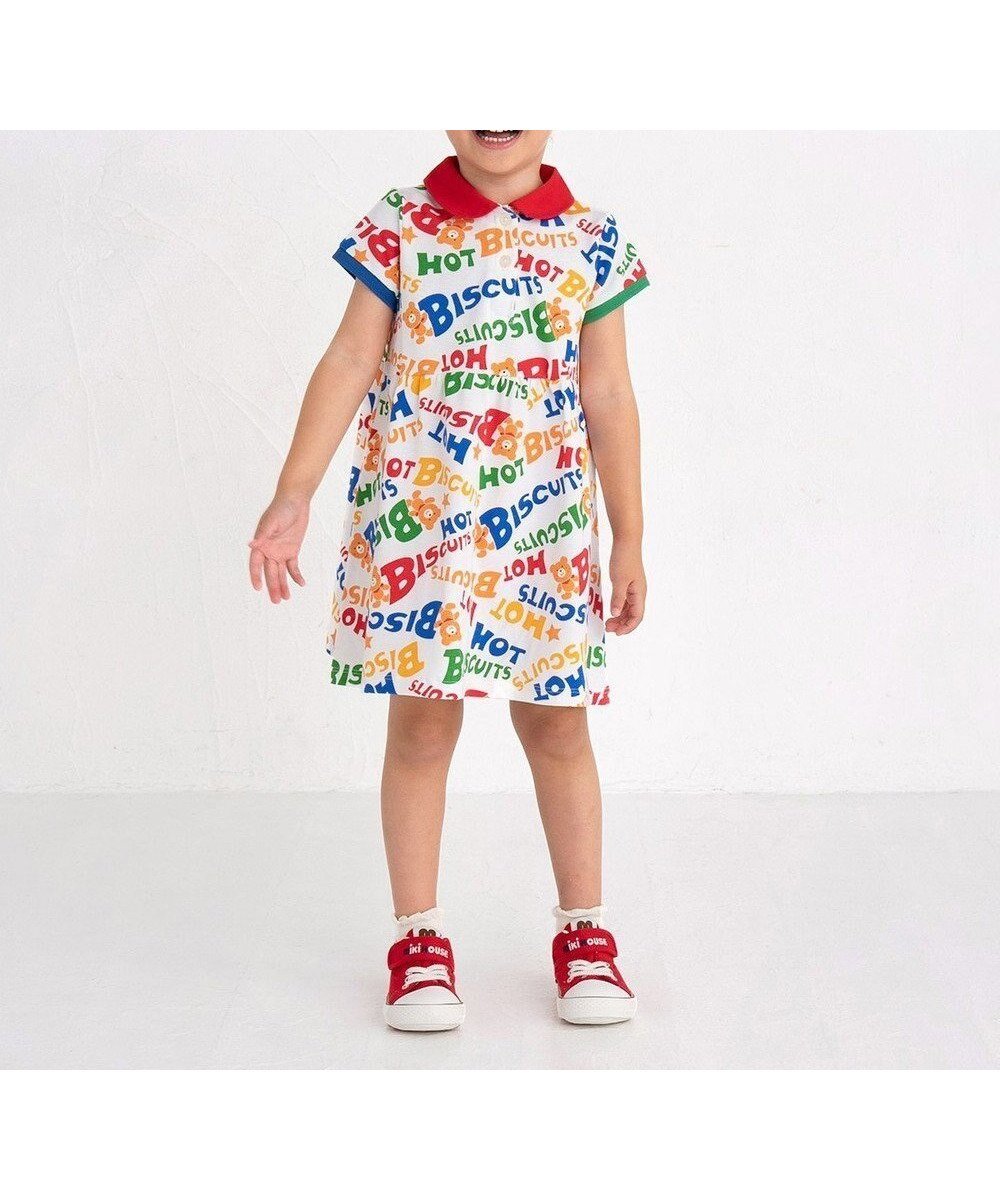 【ミキハウスホットビスケッツ/MIKI HOUSE HOT BISCUITS / KIDS】の【80-120cm】 カラフルロゴ ポロシャツワンピース 人気、トレンドファッション・服の通販 founy(ファニー) 　ファッション　Fashion　キッズファッション　KIDS　ワンピース　Dress/Kids　S/S・春夏　Ss・Spring/Summer　おすすめ　Recommend　カラフル　Colorful　スニーカー　Sneakers　スポーティ　Sporty　ポロシャツ　Polo Shirt　人気　Popularity　半袖　Short Sleeve　夏　Summer　春　Spring　 other-1|ID: prp329100003129392 ipo3291000000025748322