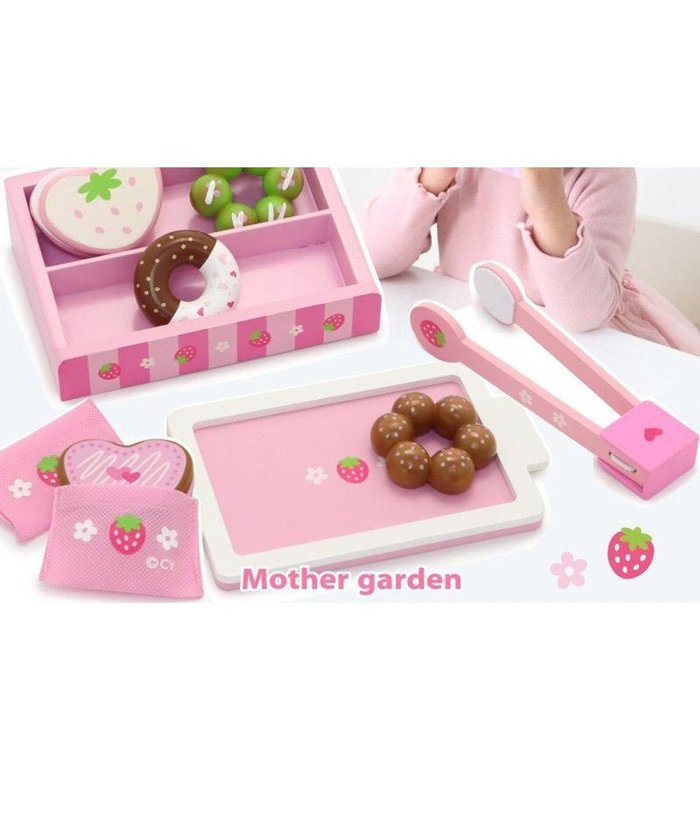 【マザーガーデン/Mother garden / KIDS】のマザーガーデン 野いちご おままごと 木製 《ミニドーナツセット》 トング付き インテリア・キッズ・メンズ・レディースファッション・服の通販 founy(ファニー) https://founy.com/ ファッション Fashion キッズファッション KIDS ガーデン Garden |ID: prp329100003135492 ipo3291000000029390517