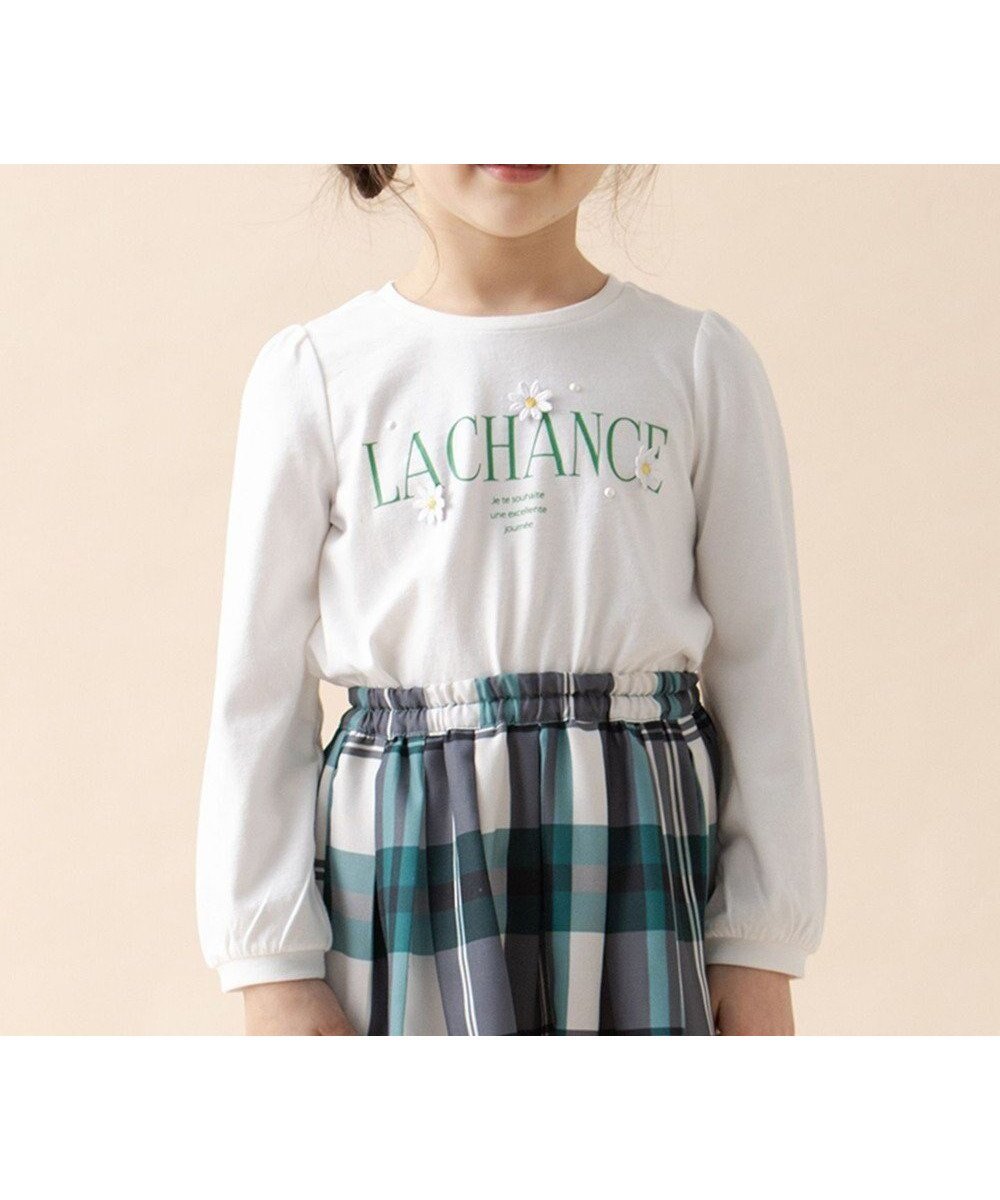 【エニファム/any FAM / KIDS】のロゴ入り 長袖 Tシャツ 人気、トレンドファッション・服の通販 founy(ファニー) 　ファッション　Fashion　キッズファッション　KIDS　トップス・カットソー　Tops/Tees/Kids　S/S・春夏　Ss・Spring/Summer　おすすめ　Recommend　カットソー　Cut And Sew　シンプル　Simple　チェック　Check　パール　Pearl　ポケット　Pocket　夏　Summer　春　Spring　長袖　Long Sleeve　 other-1|ID: prp329100003142539 ipo3291000000029390580