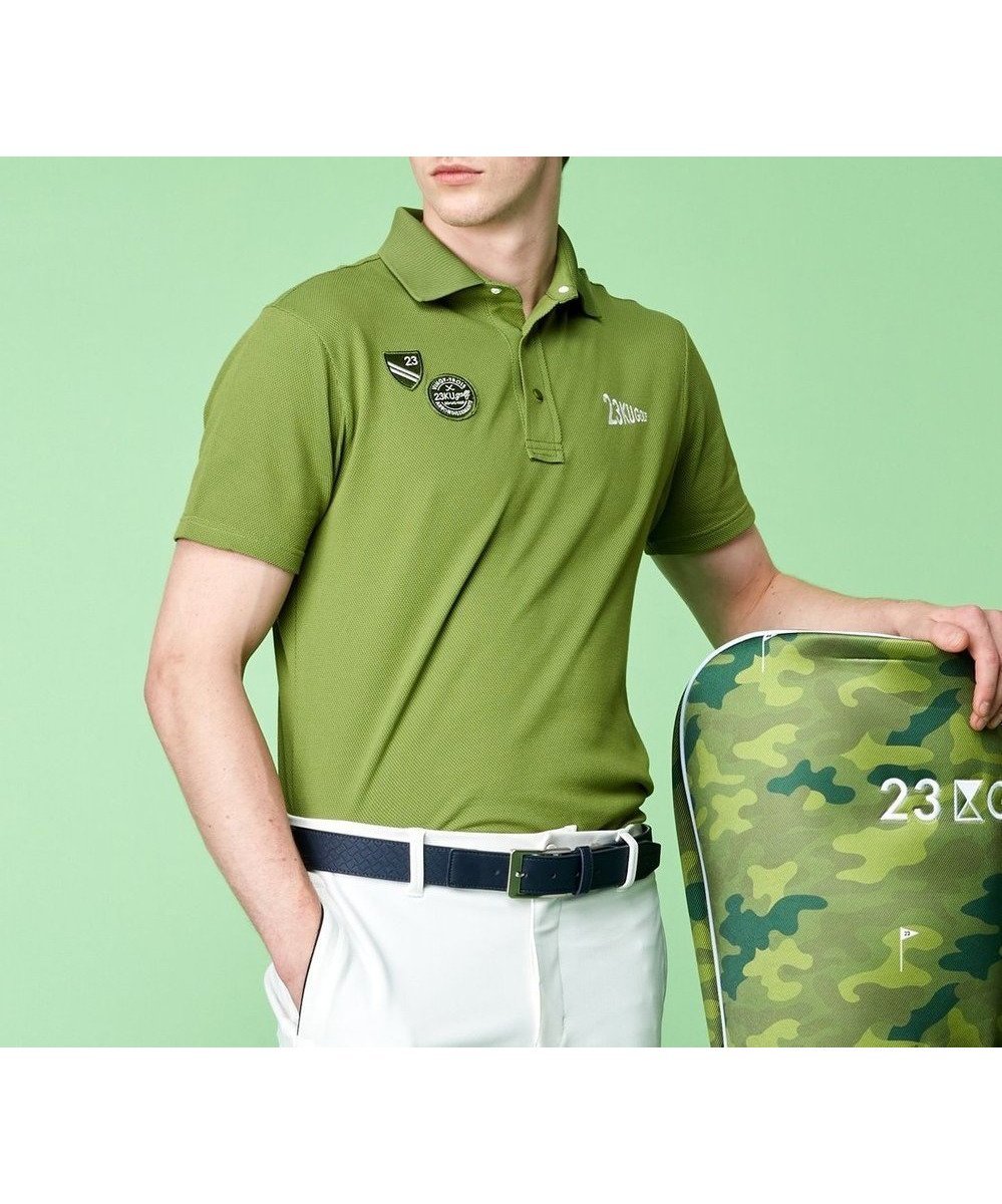 【23区 ゴルフ/23区GOLF / MEN】の【MEN】ハニカムカノコ半袖ポロシャツ インテリア・キッズ・メンズ・レディースファッション・服の通販 founy(ファニー) 　ファッション　Fashion　メンズファッション　MEN　トップス・カットソー　Tops/Tshirt/Men　シャツ　Shirts　ポロシャツ　Polo Shirts　2023年　2023　2023春夏・S/S　Ss,Spring/Summer,2023　ゴルフ　Golf　S/S・春夏　Ss・Spring/Summer　インナー　Inner　ストレッチ　Stretch　スポーティ　Sporty　ダブル　Double　ベーシック　Basic　ポロシャツ　Polo Shirt　半袖　Short Sleeve　吸水　Water Absorption　夏　Summer　定番　Standard　春　Spring　カーキ系|ID: prp329100003145891 ipo3291000000029076871