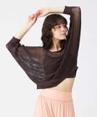 【チャコット/Chacott】のChacott BALANCE【ノーソーイングニット】7分袖メッシュニットTシャツ ダークブラウン|ID: prp329100003159553 ipo3291000000027782344