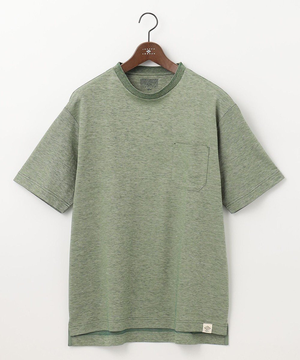 【ジョセフ アブード マウンテン/JOSEPH ABBOUD MOUNTAIN】の【SPACE/UNISEX】清涼感 リネンハニカム Tシャツ インテリア・キッズ・メンズ・レディースファッション・服の通販 founy(ファニー) 　ファッション　Fashion　レディースファッション　WOMEN　トップス・カットソー　Tops/Tshirt　シャツ/ブラウス　Shirts/Blouses　ロング / Tシャツ　T-Shirts　カットソー　Cut and Sewn　春　Spring　カットソー　Cut And Sew　吸水　Water Absorption　フランス　France　メランジ　Melange　ユニセックス　Unisex　リネン　Linen　リラックス　Relax　S/S・春夏　Ss・Spring/Summer　夏　Summer　黄緑系|ID: prp329100003167925 ipo3291000000027711496