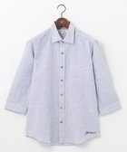 【ジョセフ アブード マウンテン/JOSEPH ABBOUD MOUNTAIN】の【SPACE/UNISEX】カラー豊富! リヨセルリネンサッカー七分袖 シャツ ブルー系|ID: prp329100003167936 ipo3291000000027711515