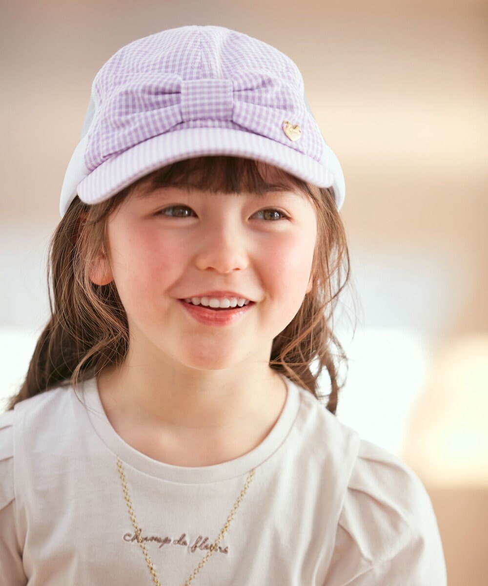 【エニファム/any FAM / KIDS】のリボン メッシュ キャップ 人気、トレンドファッション・服の通販 founy(ファニー) 　ファッション　Fashion　キッズファッション　KIDS　ガーリー　Girly　キャップ　Cap　ギンガム　Gingham　スマホ　Smartphone　チェック　Check　チャーム　Charm　人気　Popularity　帽子　Hat　メッシュ　Mesh　リボン　Ribbon　レース　Race　再入荷　Restock/Back In Stock/Re Arrival　夏　Summer　 other-1|ID: prp329100003169497 ipo3291000000029389804