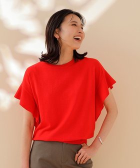 【アンフィーロ 自由区/UNFILO】 UVモイストフレアースリーブニット人気、トレンドファッション・服の通販 founy(ファニー) ファッション Fashion レディースファッション WOMEN トップス・カットソー Tops/Tshirt ニット Knit Tops S/S・春夏 Ss・Spring/Summer ストレッチ Stretch スリーブ Sleeve セーター Sweater フェミニン Feminine 夏 Summer 春 Spring |ID:prp329100003171779