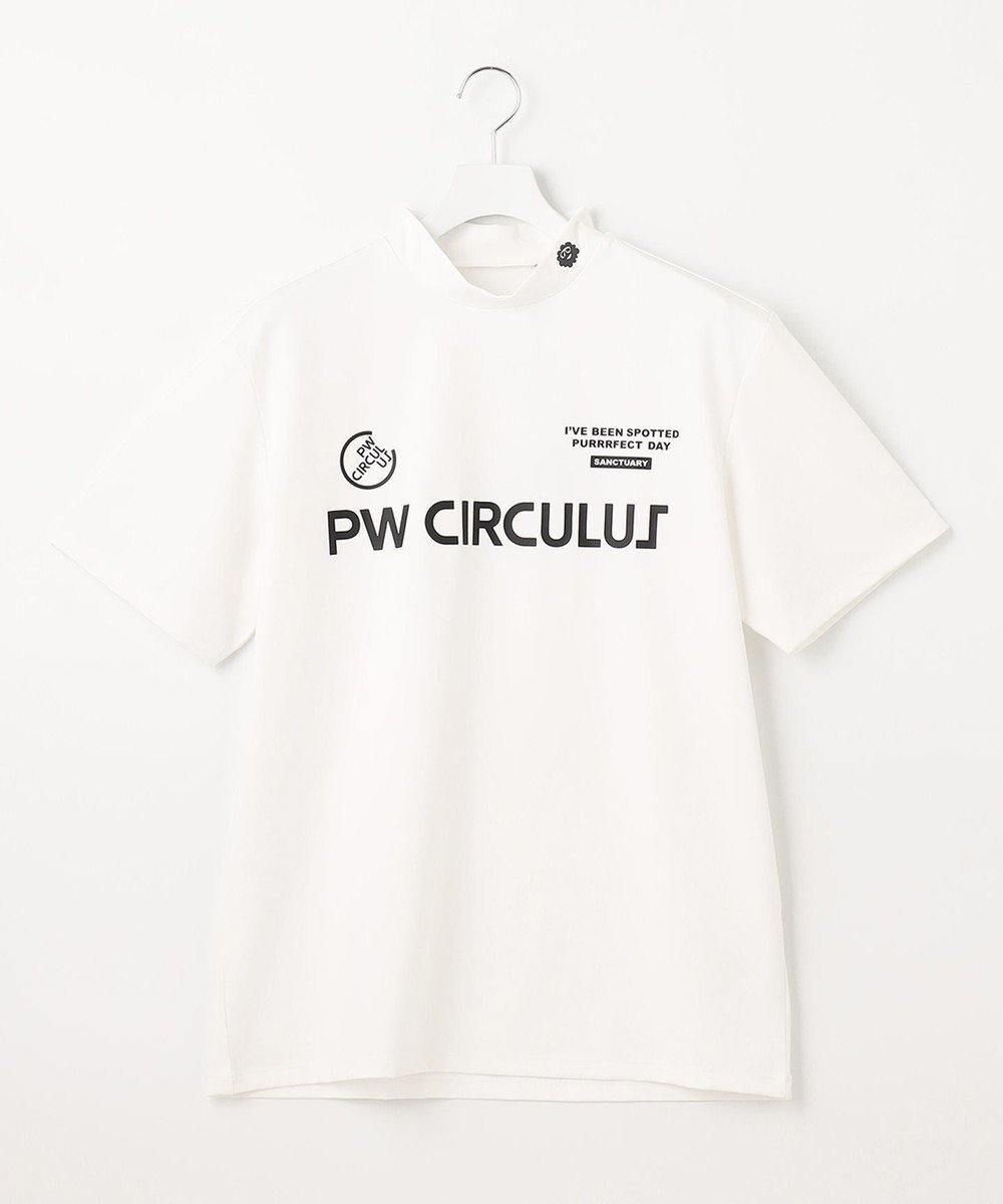 【ピーダブリュサーキュラス/PW CIRCULUS / MEN】の【MEN】【ストレッチ】ロゴ モックネック シャツ インテリア・キッズ・メンズ・レディースファッション・服の通販 founy(ファニー) 　ファッション　Fashion　メンズファッション　MEN　トップス・カットソー　Tops/Tshirt/Men　シャツ　Shirts　S/S・春夏　Ss・Spring/Summer　インナー　Inner　カットソー　Cut And Sew　グラフィック　Graphic　ゴルフ　Golf　シンプル　Simple　ストレッチ　Stretch　モックネック　Mock Neck　ワンポイント　One Point　夏　Summer　春　Spring　ホワイト|ID: prp329100003171812 ipo3291000000029096140