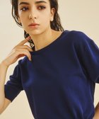 【グレース コンチネンタル/GRACE CONTINENTAL】のクルーニットTシャツ ネイビー|ID: prp329100003173962 ipo3291000000028662199