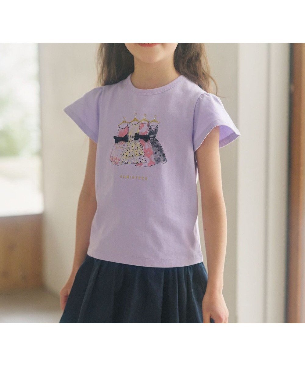 【組曲 / KIDS/KUMIKYOKU】の【110-140cm】ドレスアート Tシャツ インテリア・キッズ・メンズ・レディースファッション・服の通販 founy(ファニー) 　ファッション　Fashion　キッズファッション　KIDS　トップス・カットソー　Tops/Tees/Kids　ワンピース　Dress/Kids　S/S・春夏　Ss・Spring/Summer　カットソー　Cut And Sew　ドレス　Dress　ベーシック　Basic　ラベンダー　Lavender　夏　Summer　春　Spring　ラベンダー系|ID: prp329100003173980 ipo3291000000029389909