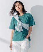 【23区/NIJYUSANKU】のDCHコットン ベーシック Tシャツ ピーコックグリーン系|ID:prp329100003185621