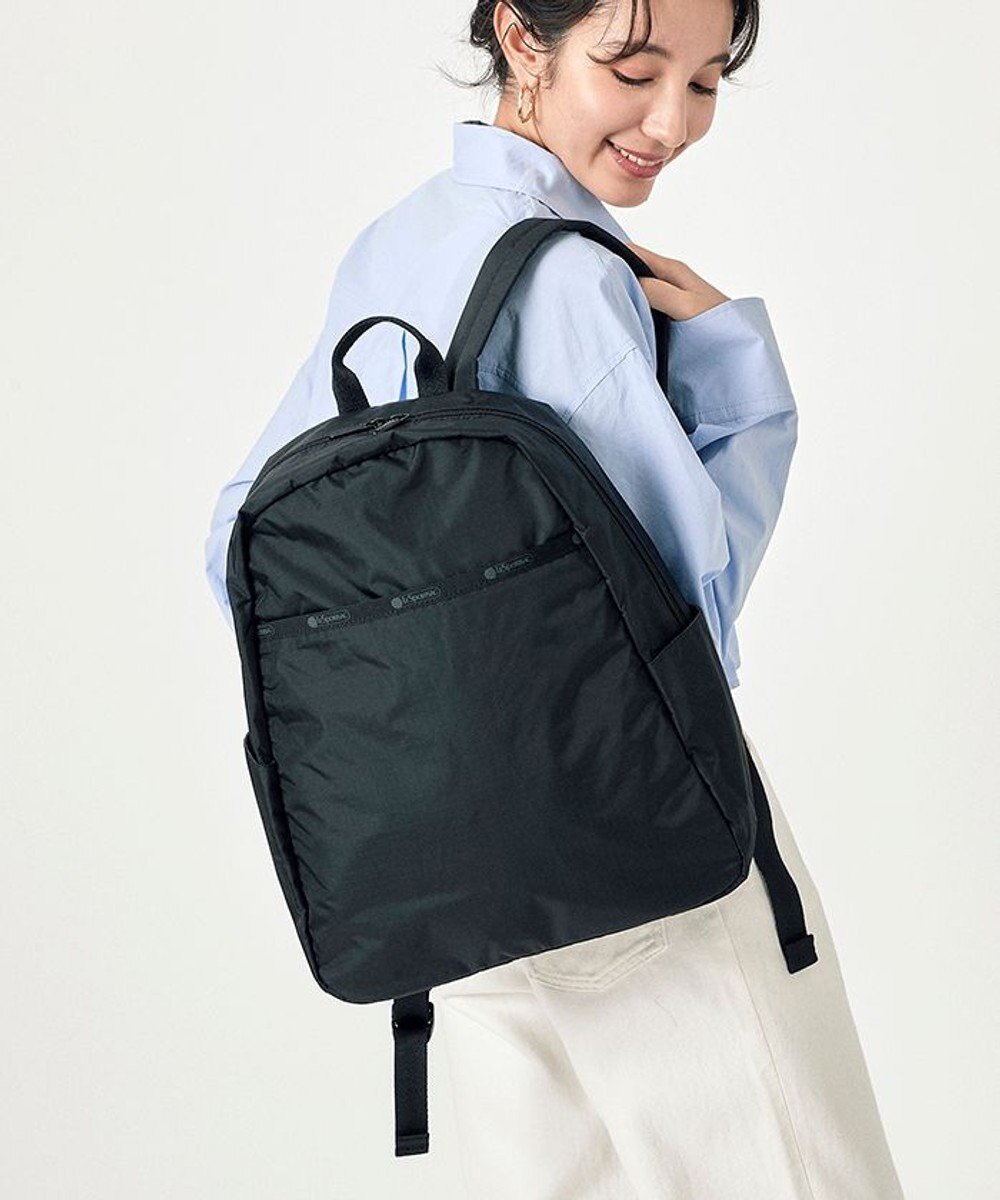 【レスポートサック/LeSportsac】のDAILY BACKPACK/リサイクルドブラックJP 人気、トレンドファッション・服の通販 founy(ファニー) 　ファッション　Fashion　レディースファッション　WOMEN　バッグ　Bag　アウトドア　Outdoor　軽量　Lightweight　シンプル　Simple　トラベル　Travel　人気　Popularity　プリント　Print　ポケット　Pocket　無地　Plain Color　リュック　Ruck Sack　おすすめ　Recommend　旅行　Travel　ビジネス 仕事 通勤　Business　 other-1|ID: prp329100003185713 ipo3291000000026679583