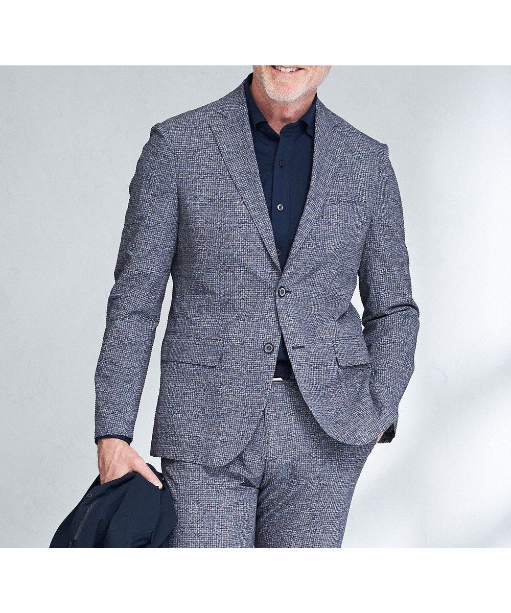 【ジョセフ アブード/JOSEPH ABBOUD / MEN】の【イージーケア・多機能】人気 ライトウェーブ ジャケット インテリア・キッズ・メンズ・レディースファッション・服の通販 founy(ファニー) 　ファッション　Fashion　メンズファッション　MEN　アウター　Coats Outerwear/Men　テーラードジャケット　Tailored Jackets　ウォッシャブル　Washable　春　Spring　抗菌　Antibacterial　サッカー　Soccer　ジャケット　Jacket　ストレッチ　Stretch　セットアップ　Set Up　チェック　Check　デニム　Denim　人気　Popularity　ベスト　Vest　S/S・春夏　Ss・Spring/Summer　おすすめ　Recommend　夏　Summer　ライトグレー系3|ID: prp329100003185723 ipo3291000000029088374