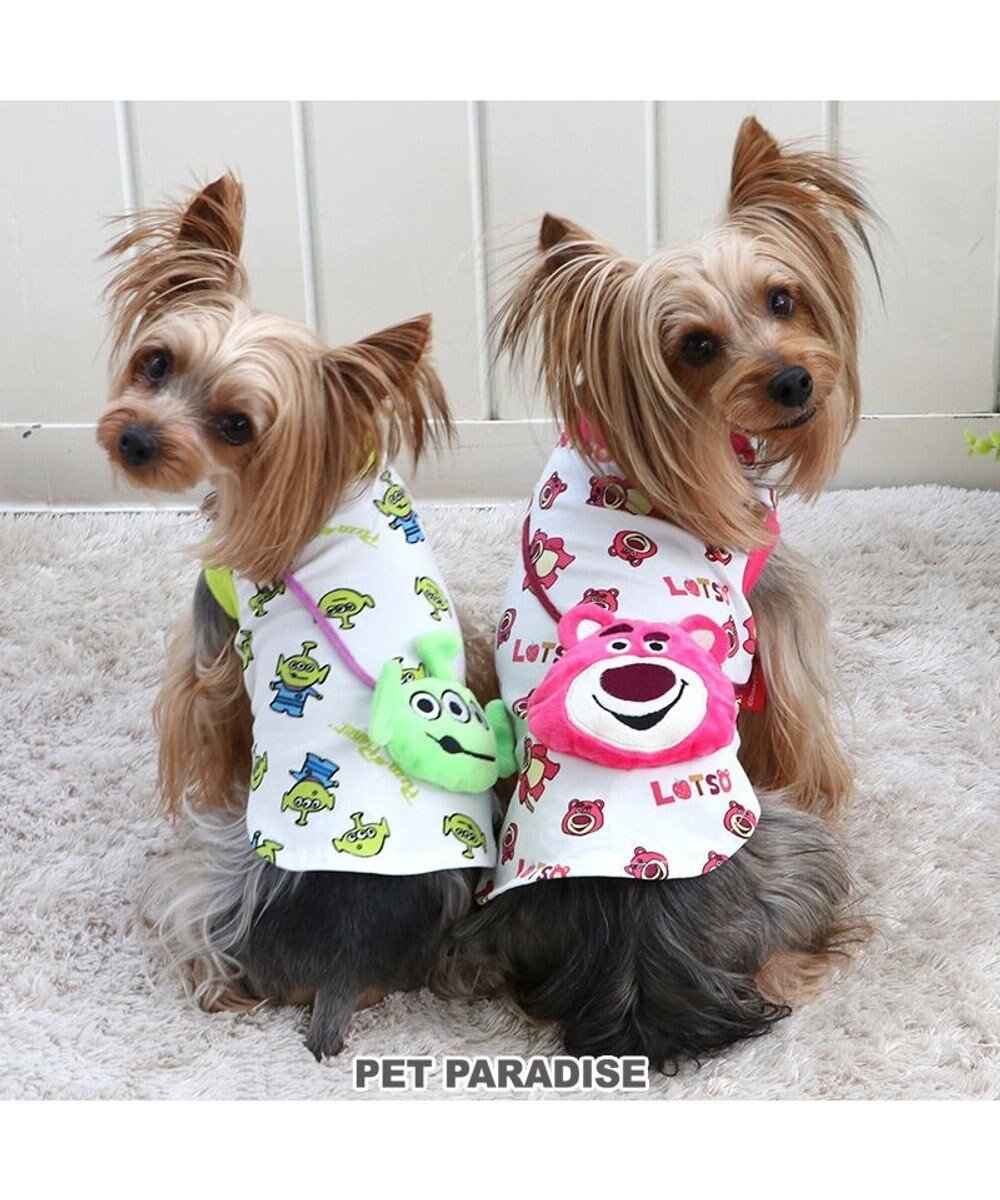 【ペットパラダイス/PET PARADISE / GOODS】の犬の服 犬 ディズニー トイ・ストーリーポシェット付き Tシャツ 【小型犬】 エイリアン ピザプラネット柄 ロッツォ 人気、トレンドファッション・服の通販 founy(ファニー) 　A/W・秋冬　Aw・Autumn/Winter・Fw・Fall-Winter　S/S・春夏　Ss・Spring/Summer　キャラクター　Character　ギフト プレゼント　Gift Present　ポシェット　Pochette　夏　Summer　春　Spring　犬　Dog　ホーム・キャンプ・アウトドア・お取り寄せ　Home,Garden,Outdoor,Camping Gear　ペットグッズ　Pet Supplies　 other-1|ID: prp329100003191523 ipo3291000000021534438