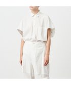【エイトン/ATON】のMICRO SHRINK LAWN オーバーサイズシャツ WARM WHITE (002)|ID:prp329100003202426