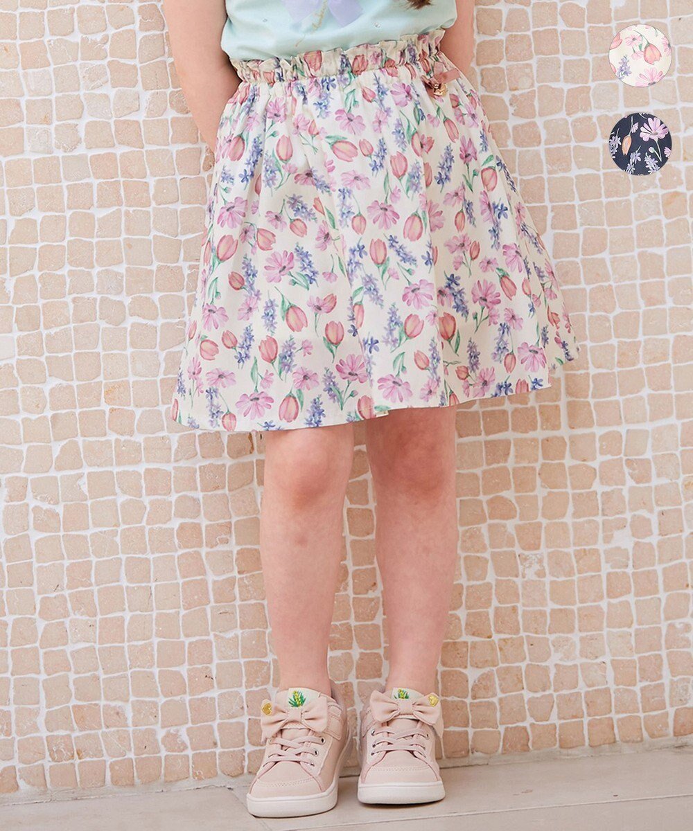 【エニファム/any FAM / KIDS】の花柄 スカパン 人気、トレンドファッション・服の通販 founy(ファニー) 　ファッション　Fashion　キッズファッション　KIDS　ボトムス　Bottoms/Kids　S/S・春夏　Ss・Spring/Summer　おすすめ　Recommend　インナー　Inner　ポケット　Pocket　モチーフ　Motif　リボン　Ribbon　エレガント 上品　Elegant　再入荷　Restock/Back In Stock/Re Arrival　夏　Summer　春　Spring　 other-1|ID: prp329100003212790 ipo3291000000029389461