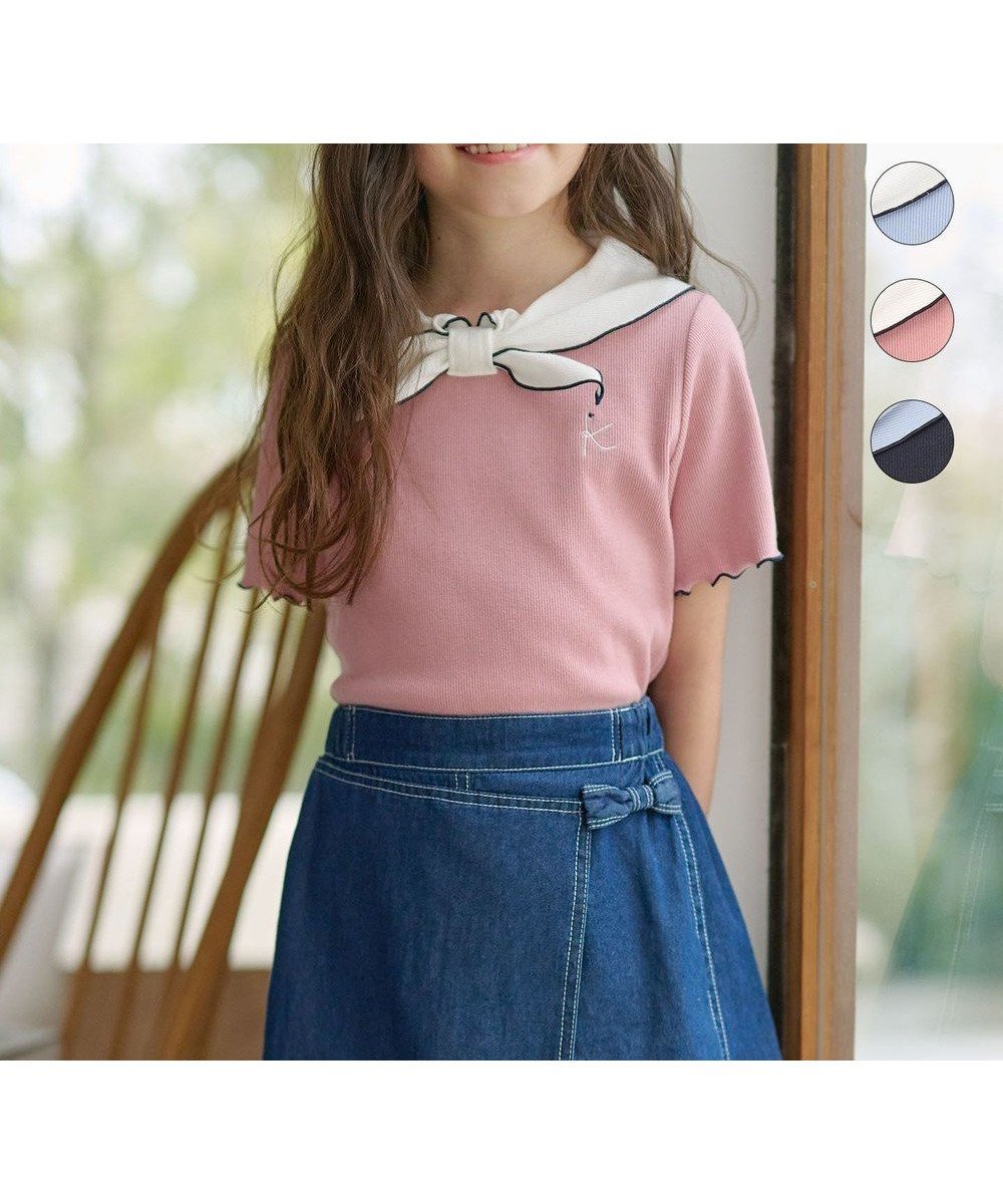 【組曲 / KIDS/KUMIKYOKU】の【110-140cm】セーラースカーフ Tシャツ 人気、トレンドファッション・服の通販 founy(ファニー) 　ファッション　Fashion　キッズファッション　KIDS　トップス・カットソー　Tops/Tees/Kids　S/S・春夏　Ss・Spring/Summer　カットソー　Cut And Sew　スカーフ　Scarf　半袖　Short Sleeve　夏　Summer　春　Spring　 other-1|ID: prp329100003212800 ipo3291000000029389514