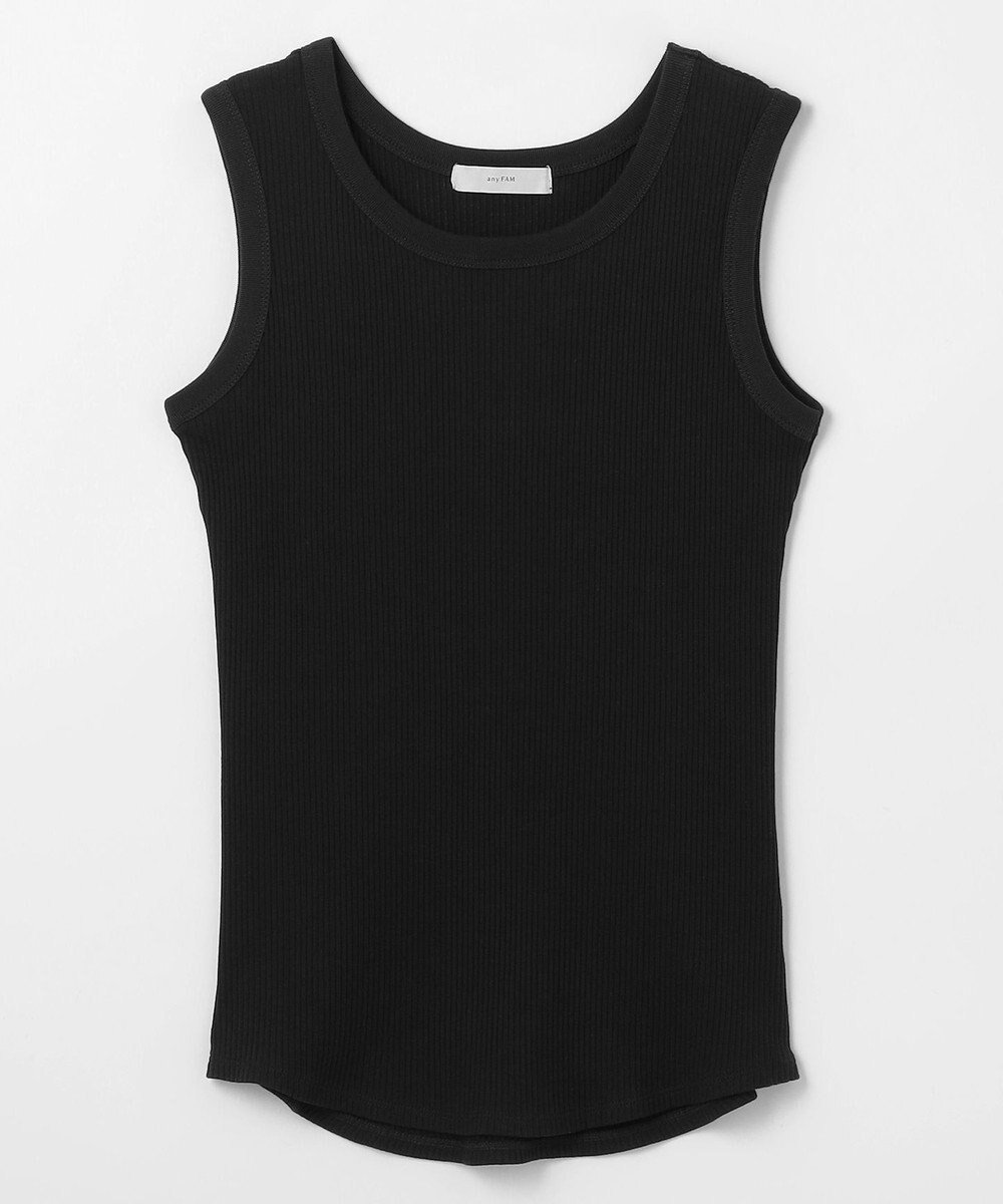 【エニィファム/any FAM】のリブタンクトップ インテリア・キッズ・メンズ・レディースファッション・服の通販 founy(ファニー) 　ファッション　Fashion　レディースファッション　Fashion for Women　トップス・カットソー　Cut & Sew Tops　おすすめ　Recommended / Our Picks　インナー　Innerwear　カーディガン　Cardigan, Knitwear　シンプル　Simple, Minimal　タンク　Tank Top, Sleeveless Top　テレコ　Ribbed, Rib Stitch　トレンド　Trend, Trending Now　フィット　Fit, Slim Fit　ベーシック　Basic, Essential　夏　Summer　春　Spring　S/S・春夏　SS, Spring/Summer, Warm Season　ブラック|ID: prp329100003217916 ipo3291000000032297515
