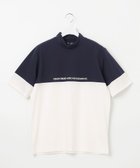 【23区 ゴルフ/23区GOLF / MEN】の【MEN】【UVケア】バイカラー 半袖モックネックシャツ ネイビー系|ID: prp329100003217978 ipo3291000000029851332