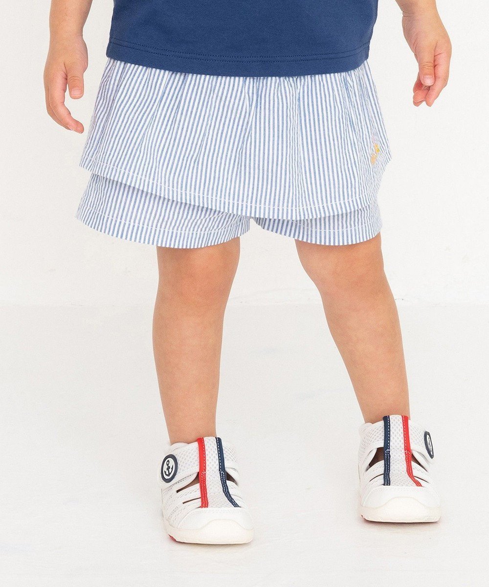 【ミキハウスホットビスケッツ/MIKI HOUSE HOT BISCUITS / KIDS】の【80-120cm】 ストライプ キュロットスカート 人気、トレンドファッション・服の通販 founy(ファニー) 　ファッション　Fashion　キッズファッション　KIDS　ボトムス　Bottoms/Kids　S/S・春夏　Ss・Spring/Summer　サッカー　Soccer　シンプル　Simple　ストライプ　Stripe　夏　Summer　春　Spring　 other-1|ID: prp329100003233749 ipo3291000000025626810