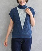 【ムーク/muuc】の〈ドライタッチ高品質インド超長綿〉イラカ刺繍コットンベスト ブルー|ID: prp329100003243867 ipo3291000000028400329