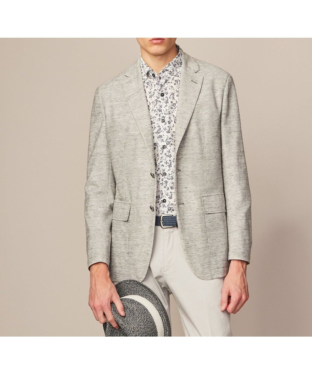 【ジョセフ アブード/JOSEPH ABBOUD / MEN】の【清涼感/軽量】リネンTOPピケ ジャケット インテリア・キッズ・メンズ・レディースファッション・服の通販 founy(ファニー) 　ファッション　Fashion　メンズファッション　MEN　アウター　Coats Outerwear/Men　テーラードジャケット　Tailored Jackets　カーディガン　Cardigan　ジャケット　Jacket　ファブリック　Fabric　フランス　France　ポケット　Pocket　リネン　Linen　夏　Summer　春　Spring　S/S・春夏　Ss・Spring/Summer　軽量　Lightweight　ライトグレー系|ID: prp329100003255137 ipo3291000000027381039