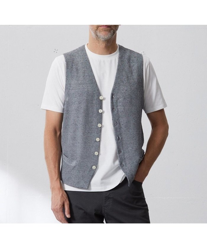 【ジェイ プレス/J.PRESS / MEN】の【HYBRID LINEN】アンカーベスト インテリア・キッズ・メンズ・レディースファッション・服の通販 founy(ファニー) https://founy.com/ ファッション Fashion メンズファッション MEN トップス・カットソー Tops/Tshirt/Men ベスト/ジレ Gilets/Vests オーガニック Organic 春 Spring 定番 Standard フィット Fit フランス France ベスト Vest メランジ Melange リネン Linen レギュラー Regular S/S・春夏 Ss・Spring/Summer 夏 Summer |ID: prp329100003257425 ipo3291000000029089869