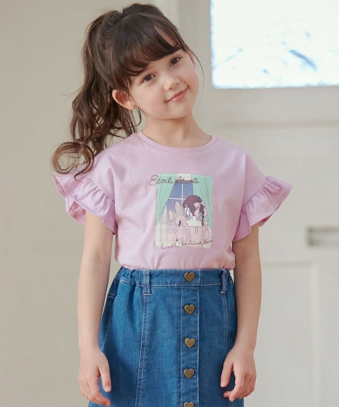 【エニファム/any FAM / KIDS】の袖フリル エモプリント Tシャツ インテリア・キッズ・メンズ・レディースファッション・服の通販 founy(ファニー) https://founy.com/ ファッション Fashion キッズファッション KIDS トップス・カットソー Tops/Tees/Kids S/S・春夏 Ss・Spring/Summer イラスト Illustration カットソー Cut And Sew トレンド Trend フリル Frills プチプライス・低価格 Affordable プリント Print ポケット Pocket 半袖 Short Sleeve 夏 Summer 春 Spring |ID: prp329100003257444 ipo3291000000029388828