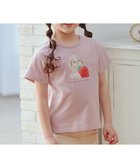 【エニファム/any FAM / KIDS】の水彩風 アニマルプリント Tシャツ ピンク×ウサギ|ID:prp329100003257445