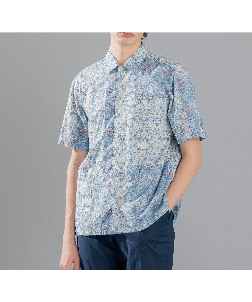 【ジョゼフ オム/JOSEPH HOMME / MEN】の【LIBERTY】 パッチワークリバティ 半袖シャツ 人気、トレンドファッション・服の通販 founy(ファニー) 　ファッション　Fashion　メンズファッション　MEN　トップス・カットソー　Tops/Tshirt/Men　シャツ　Shirts　春　Spring　シルク　Silk　スクエア　Square　セットアップ　Set Up　雑誌　Magazine　ドレープ　Drape　パッチワーク　Patchwork　プリント　Print　ポケット　Pocket　半袖　Short Sleeve　リラックス　Relax　S/S・春夏　Ss・Spring/Summer　夏　Summer　エレガント 上品　Elegant　 other-1|ID: prp329100003260388 ipo3291000000029089913