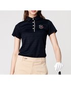 【23区 ゴルフ/NIJYUSANKU GOLF】の【WOMEN】フラッグロゴジャガード ポロシャツ ネイビー系|ID: prp329100003269190 ipo3291000000028399435