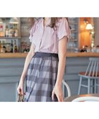 【エニィ スィス/any SiS】のシルケットストライプ スキッパー カットソー 【WEB・一部店舗限定】ラベンダー|ID:prp329100003269228