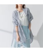 【23区/NIJYUSANKU】の【WEB限定カラーあり/洗える】LIBECO バンドカラー ビッグシルエット シャツ ネイビーストライプ|ID: prp329100003271668 ipo3291000000028399572