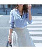 【23区/NIJYUSANKU】の【CLASSY. 9月号掲載/WEB限定カラーあり】LIBECO ベーシック シャツ ブルーストライプ|ID: prp329100003271669 ipo3291000000028399580