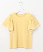 【フェルゥ/Feroux】の【UVケア】バイカラーラッフルスリーブ Tシャツ ライトイエロー系|ID: prp329100003271700 ipo3291000000028399301