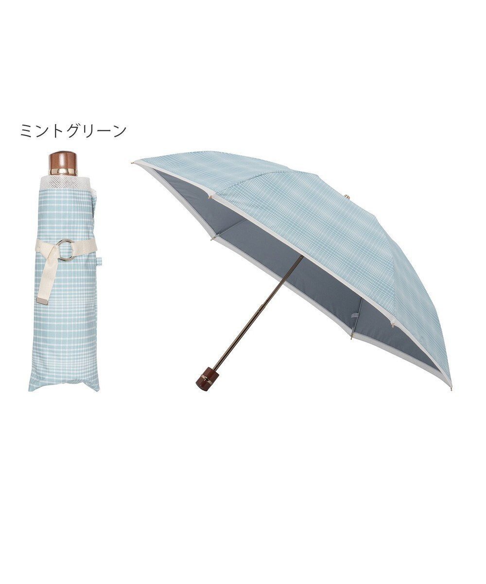 【ムーンバット/MOONBAT】のGRACY(グレイシー) 晴雨兼用日傘 折りたたみ傘 T/C Neo classic check インテリア・キッズ・メンズ・レディースファッション・服の通販 founy(ファニー) 　ファッション　Fashion　レディースファッション　WOMEN　傘 / レイングッズ　Umbrellas/Rainwear　おすすめ　Recommend　ベーシック　Basic　傘　Umbrella　日傘　Parasol　ナイルブルー|ID: prp329100003271777 ipo3291000000028399779