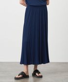 【エイトン/ATON】のRECYCLED FRESCA COTTON フレアリブスカート NAVY|ID: prp329100003280224 ipo3291000000028399048