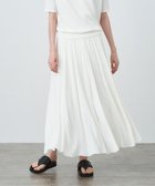 【エイトン/ATON】のRECYCLED FRESCA COTTON フレアリブスカート WARM WHITE|ID:prp329100003280224