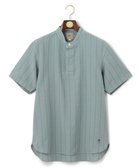 【ジェイ プレス/J.PRESS / MEN】の【HYBRID LINEN】ドビーストライプ バンドカラーラガーシャツ スモーキーグリーン系|ID: prp329100003283860 ipo3291000000027449604